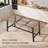 63-83" Extendable Industrial Dining Table for 6-8 People, Black Metal Frame, Rustic Wood Grain, Heavy-Duty Kitchen Table for Dining Room, Parties-329389428
