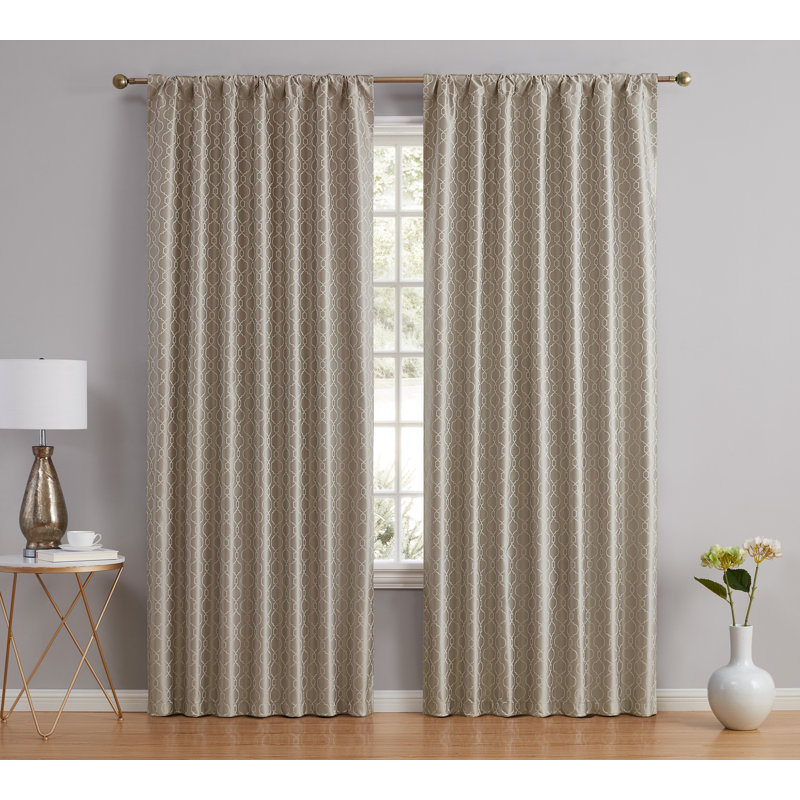 Ritenour Curtain Pair, 52" W x 63" L, Taupe