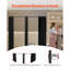 Cabine d'essayage, vestiaire portatif avec rideaux en polyester épais, vestiaires doubles avec rideaux de séparation, pour boutique, centre commercial, studio, magasin de tailleur et bureau 79 x 39 x 79 po (noir)