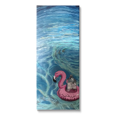 " Flamingo Pool Float Summertime Swirled Water Ripples " by Stacy Gresell