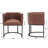 Upholstered Faux Leather Dining Chair Modern Arm Chair-2112371608-2112371610