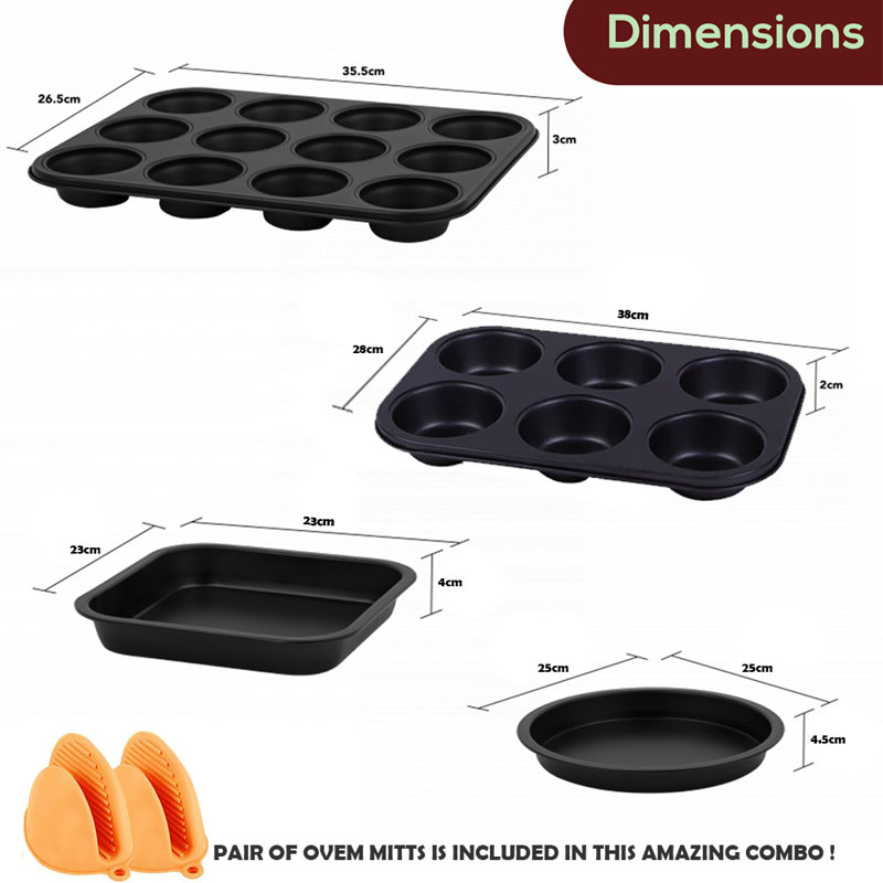 Belfry Kitchen Mataponi 5 Piece Non-Stick Bakeware Set