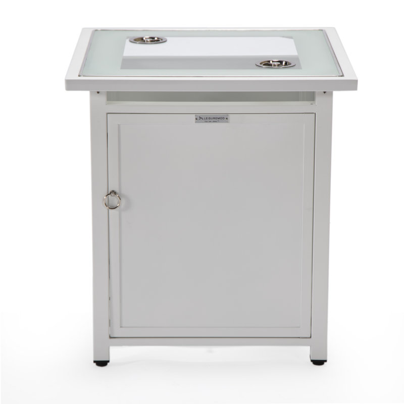 Table d'appoint pour l'extérieur 20,5 po, Blanc