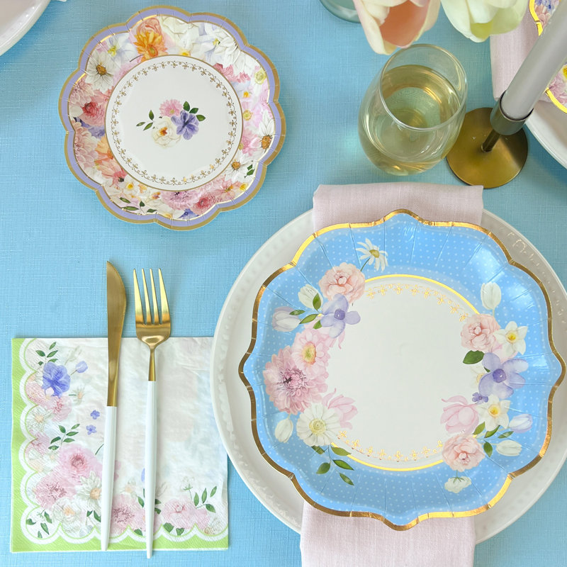 Ensemble de vaisselle 62 pièces Tea Time Party (16 invités)