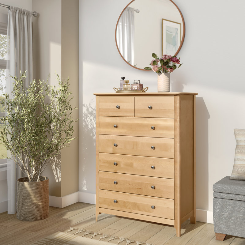 Commode 6 tiroirs Fitz, Naturel