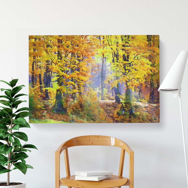 Forest In The Fall - Wrapped Canvas Print, 60cm H x 91cm W x 3cm D