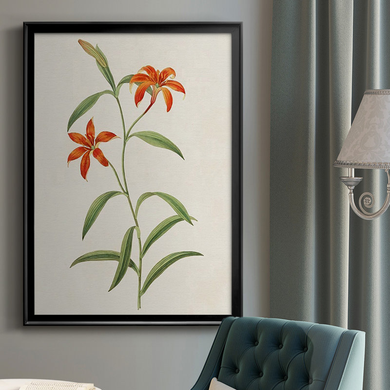 Fleurs des saisons III, reproduction encadrée de qualité supérieure - prête à être accrochée, Noir