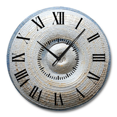 Horloge murale argentée