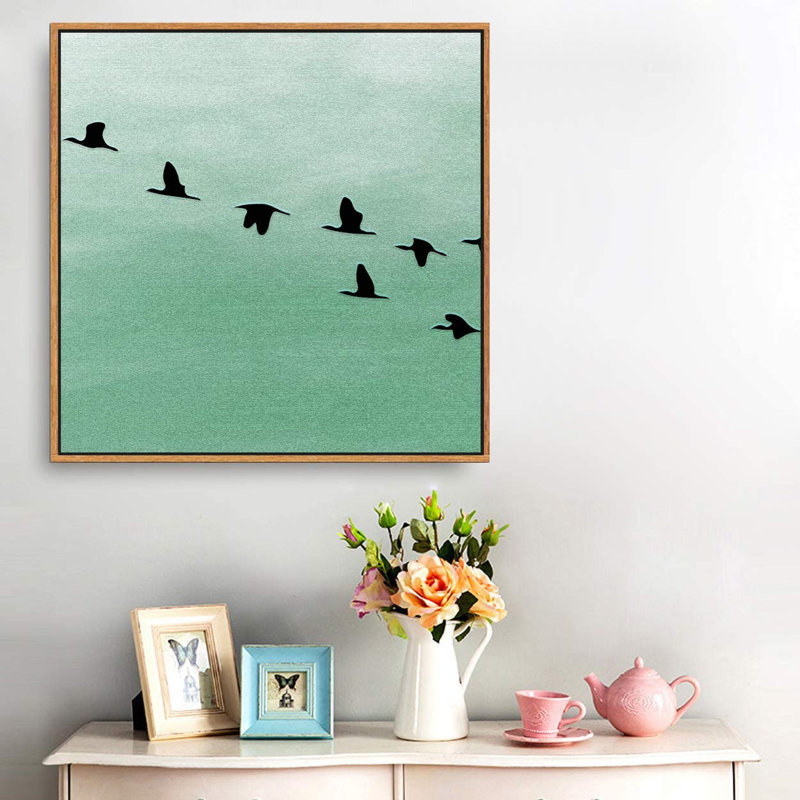 «Bird Bird Floater Frame», reproduction d'art sur toile, H 16 po x l 16 po x P 2 po