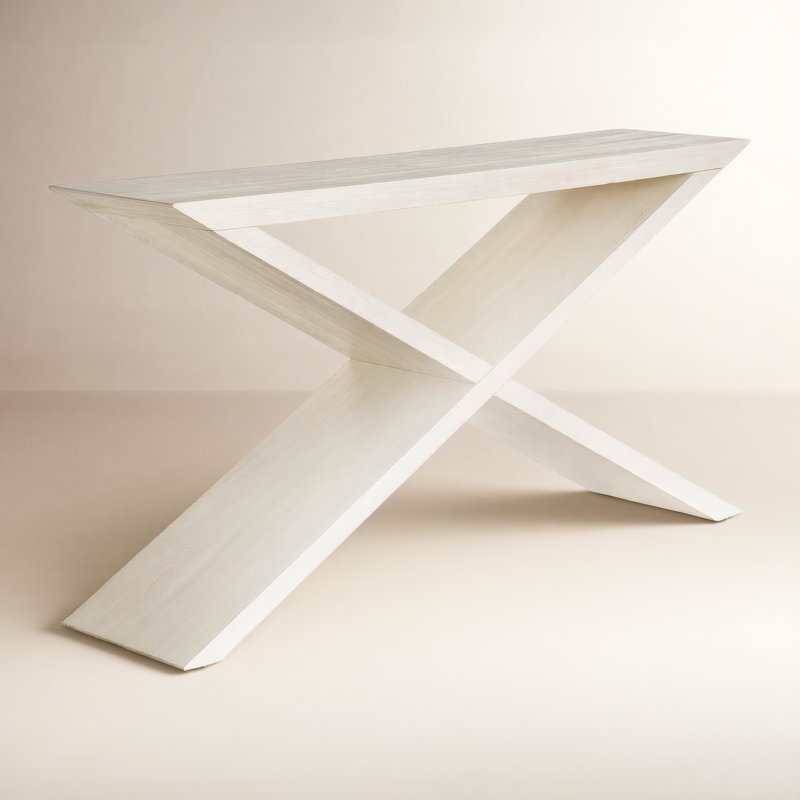 Dwell 60'' W Solid Wood Console Table, Ivory