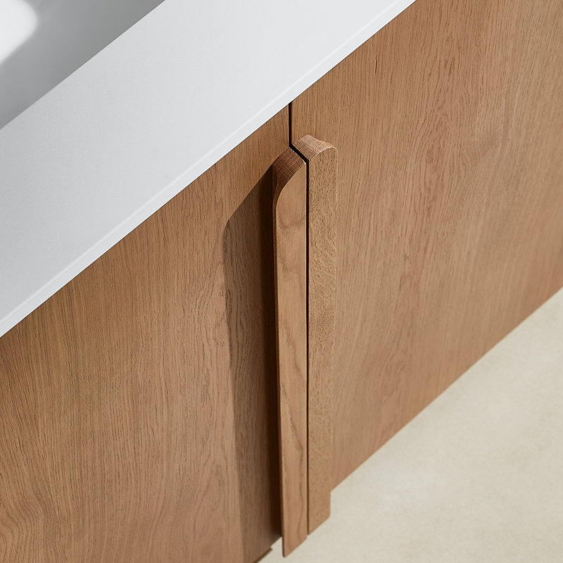 Parma 36" W Single Vanity, Natural Teak