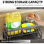 Porte-éponge en acier inoxydable pour évier de cuisine, organisateur de chariot d'évier noir avec porte-brosse amovible, distributeur de savon et bac d'égouttement, solution de rangement résistante à la rouille et polyvalente-108989753