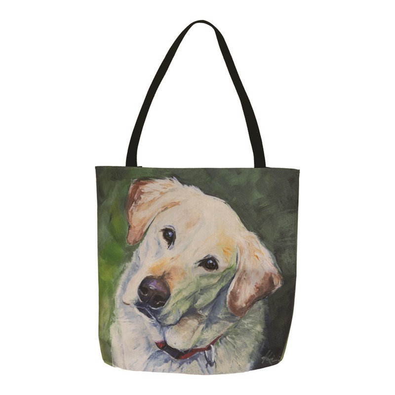 Sac fourre-tout réutilisable en toile jaune 18 "x 18"