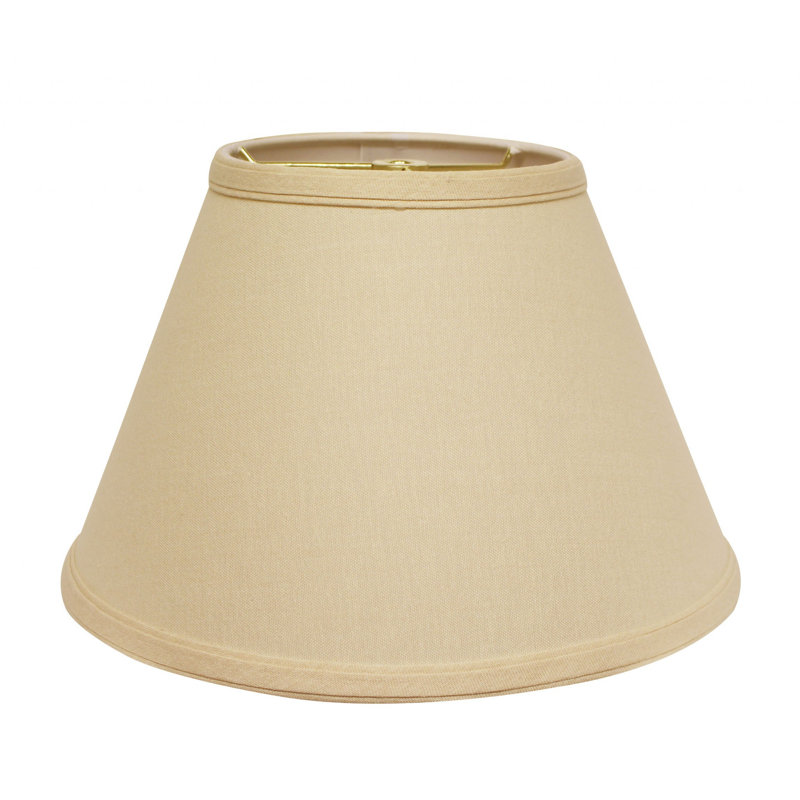 Empire Hardback Slanted Linen Lampshade WF, Beige, 8" H x 12" W x 12" D