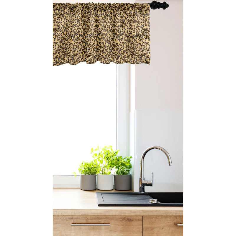 Ensemble de 2 cantonnières Ambesonne Leopard, L 54 po x L 12 po