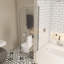 Écran de douche 1/4 "en verre trempé transparent pour baignoire avec barre à serviettes - modèle tendance pour salle de bain 3458