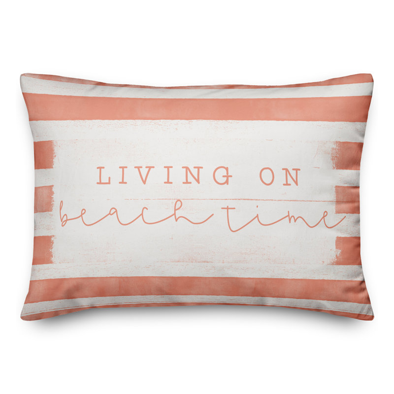  Housse et insert de coussin rectangulaire Beach Time, Orange