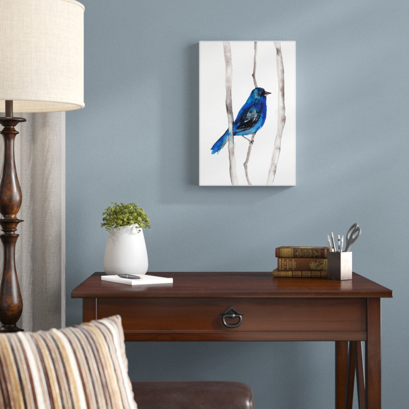 " Indigo Bunting " by Christine Lindstrom, 18" H x 12" W x 1.5" D