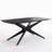 69.4" W 6-Person Rectangular Solid and Manufactured Wood Dining Table with Metal Legs-972372274