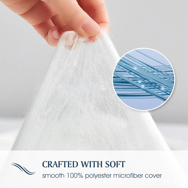 Twin White Microfiber Down Alternative Comforter Set