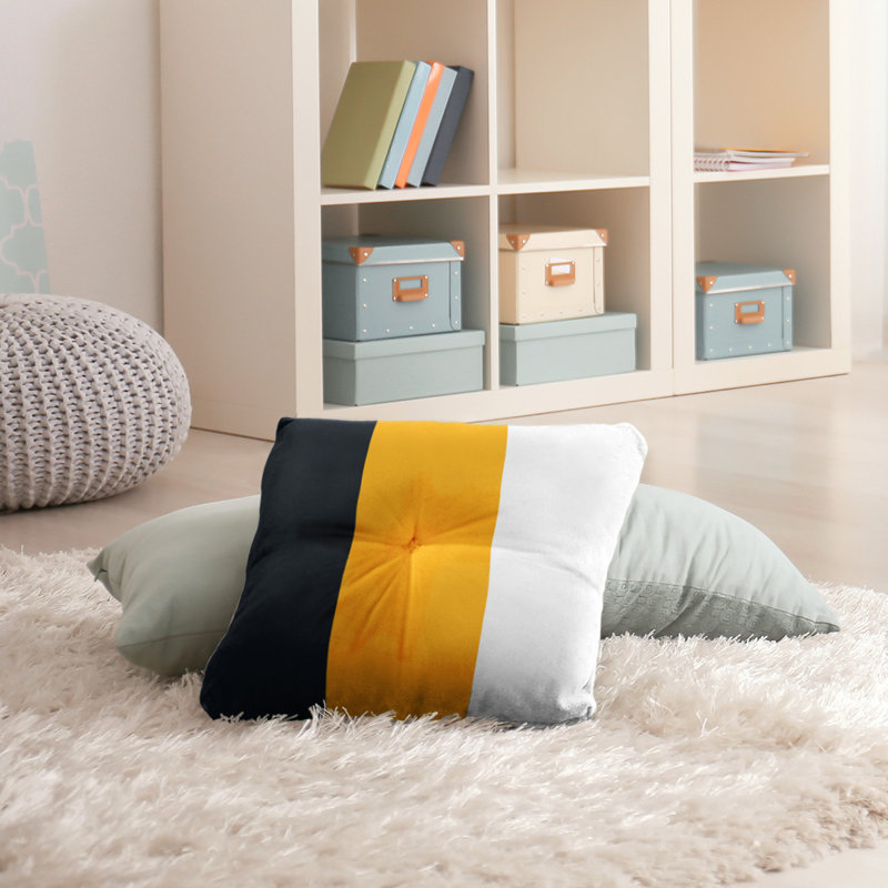  Coussin de sol touffeté, 30 po x 30 po, Doré
