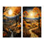 «Countryside Harvest Gold Autumn», 2 pièces sur toile-1012057183-1012057182