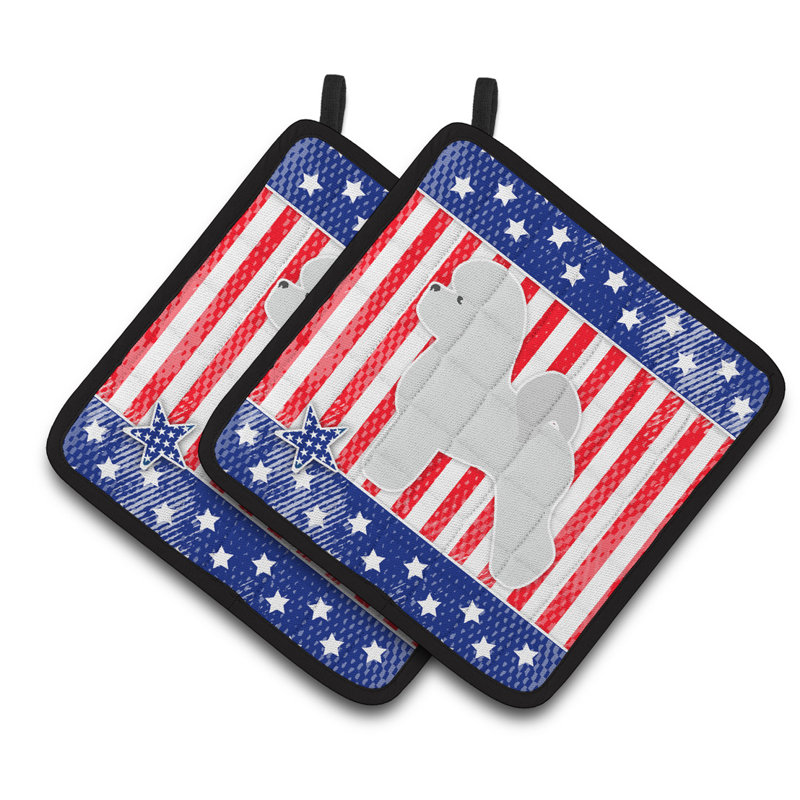 Trinx Patriotic Striped Polyester Potholder