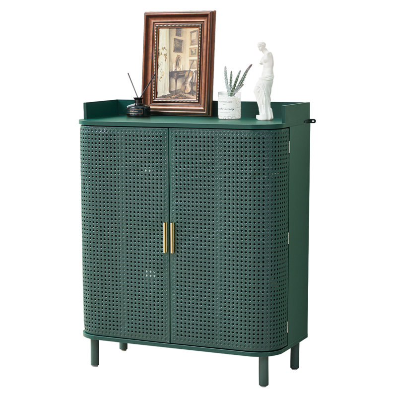 20 Pair Shoe Storage Cabinet, Green