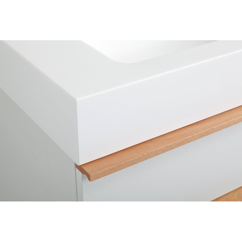 Meuble-lavabo mural VELA, Blanc, 30"