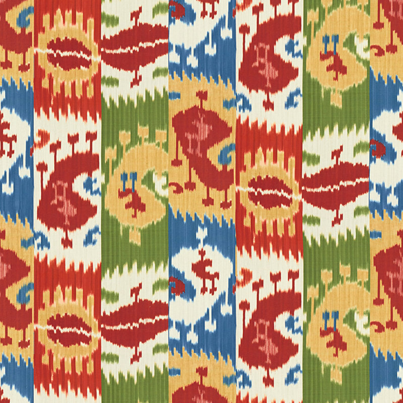 Harry Twill Fabric, Red/Green/Yellow