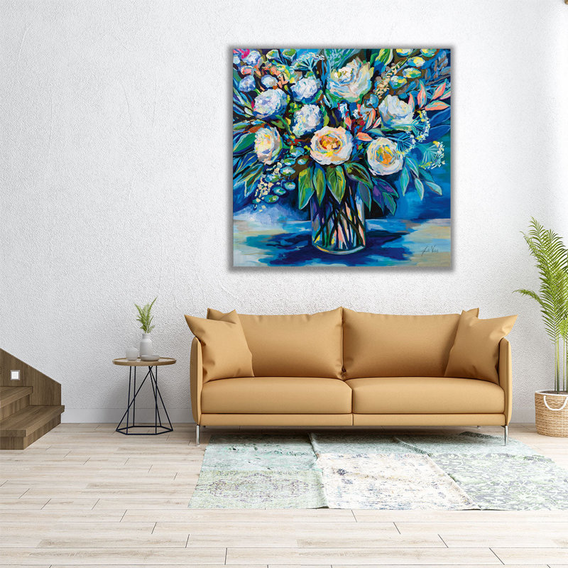 «Feeling Blue II», reproduction d'art sur toile, H 20 po x l 20 po