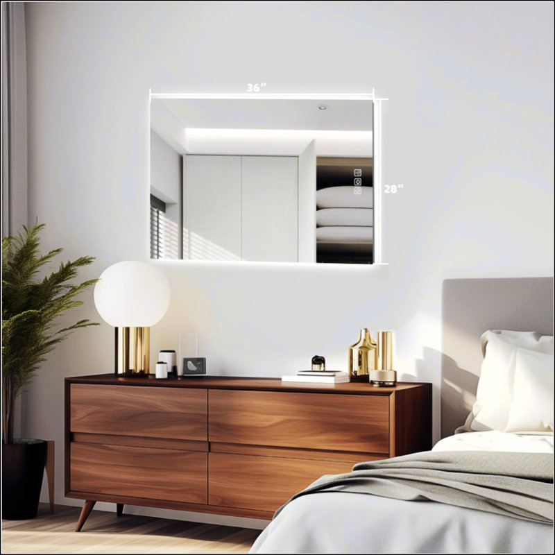 Miroir de salle de bain à DEL avec des caractéristiques supérieures pour une expérience de salle de bain luxueuse et fonctionnelle