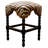 Mithusha Upholstered Linen Counter Stool with Solid Wood Frame