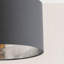 Danelis Linen Blend Drum Lamp Shade ( Slip-On ) in Grey-874304118