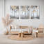 «Golden Birch Trees», reproduction d'art sur toile tendue sur toile (ensemble de 3)-118096031