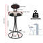 Ensemble de tabourets de bar rembourrés en forme de S, ensemble de 2 tabourets de bar en velours, tabouret rond à imprimé football pour la cuisine et le salon-760403836