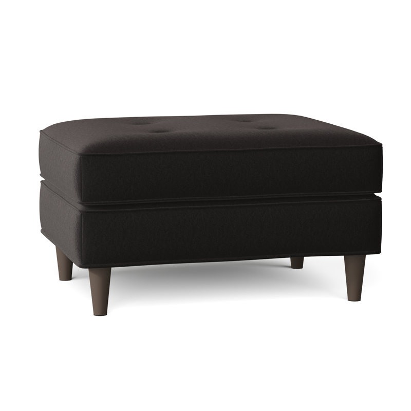 Repose-pieds standard capitonné 32 "Aabas, Velours performance asphalte Bella