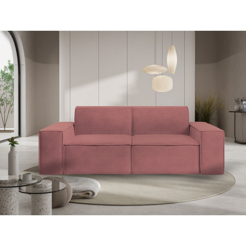 Edmeston 3 Seater Sofa, Burn Dirty Pink