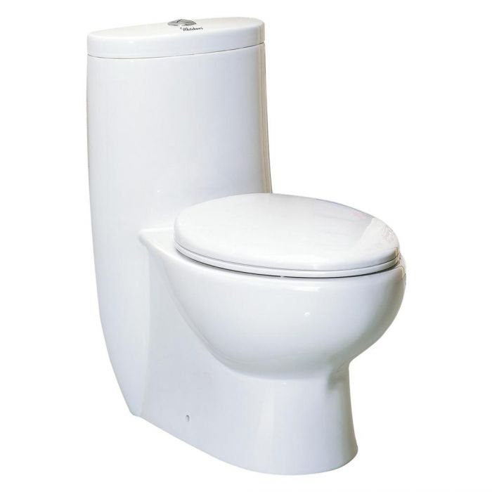 Toilette allongée une pièce à double chasse Magic (siège inclus)