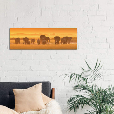 Golden Light by David Hua - Wrapped Canvas Panoramic Print
