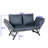 1 PCS Patio Wicker Side Foldable Bench