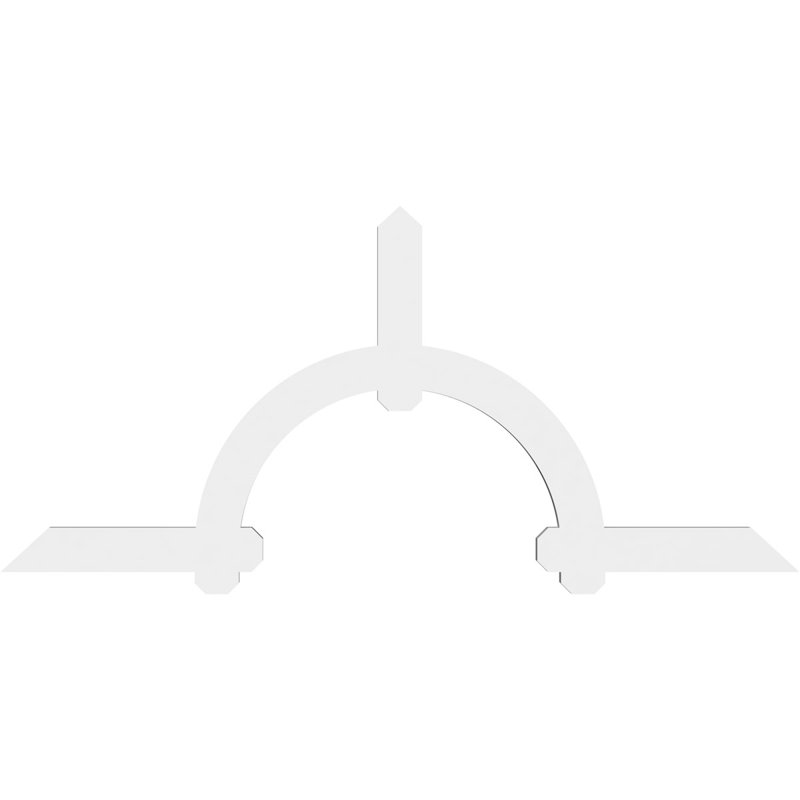 Support de pignon en PVC de qualité architecturale Ericson, H 33 po x l 72 po (pas 11/12), P 2 po x F 4 po