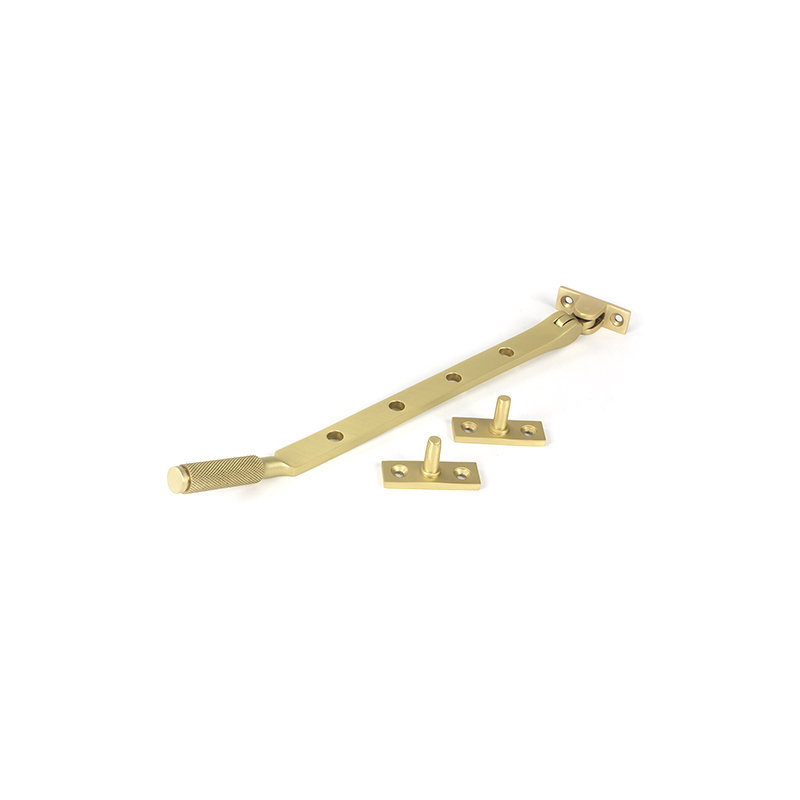 Brompton Satin Brass Stay, 29.2cm H x 1.6cm W x 0.6cm D