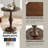  Solmere 22" Round Wood Pedestal End Table, Espresso-946813477
