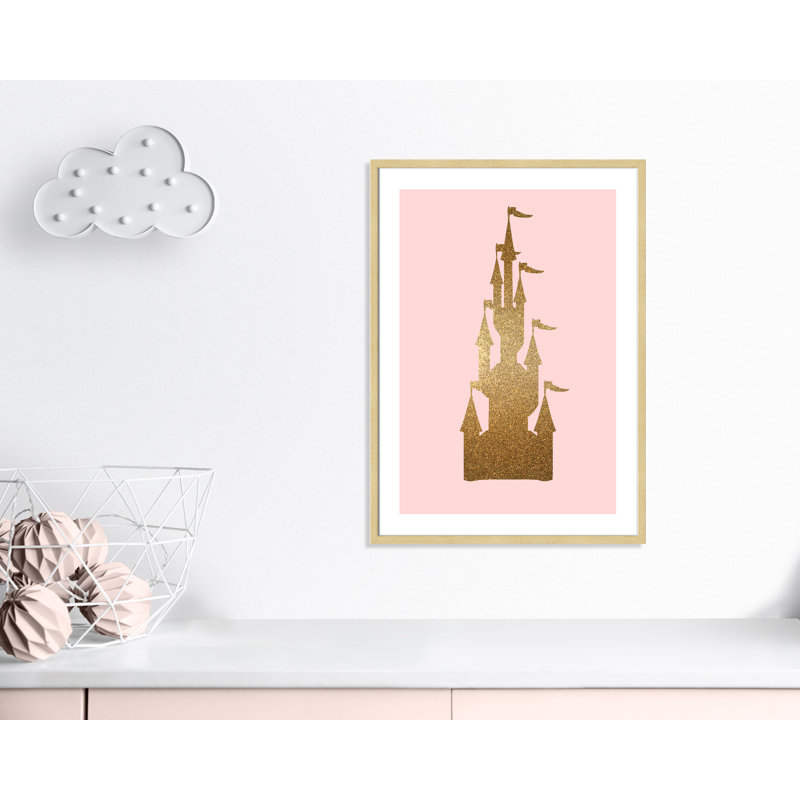 Fairytale 1, impression sur papier, H 35,5 po x l 25,5 po x P 1,19 po, Encadré de boîte champagne