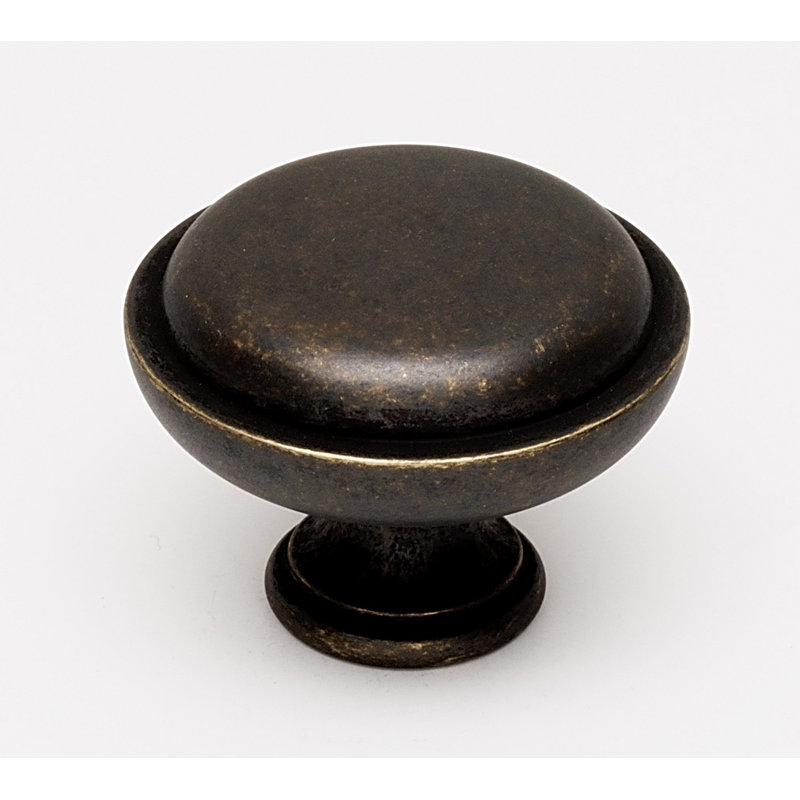 Barcelona Brass Traditional Cabinet Knob with Mounting Hardware