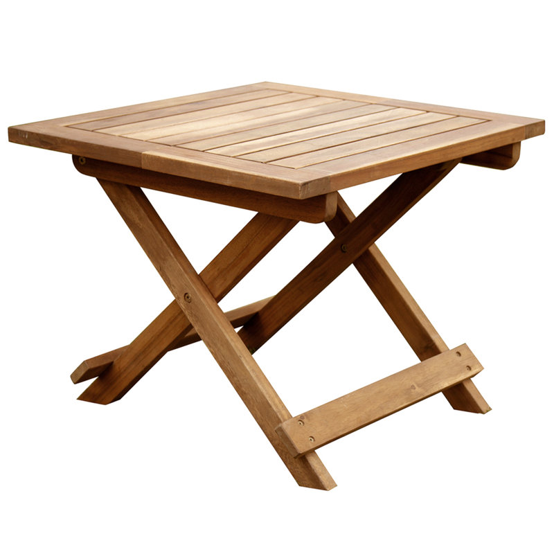 Table d’appoint pliante en bois massif Champlost