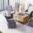 Nouriah 4-Person Outdoor Conversation Set With Fire Pit Table-996130632-996130612