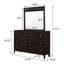 Commode 6 tiroirs avec miroir cappuccino
