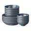 Dark Grey Speckle 12 pc Bowl Set